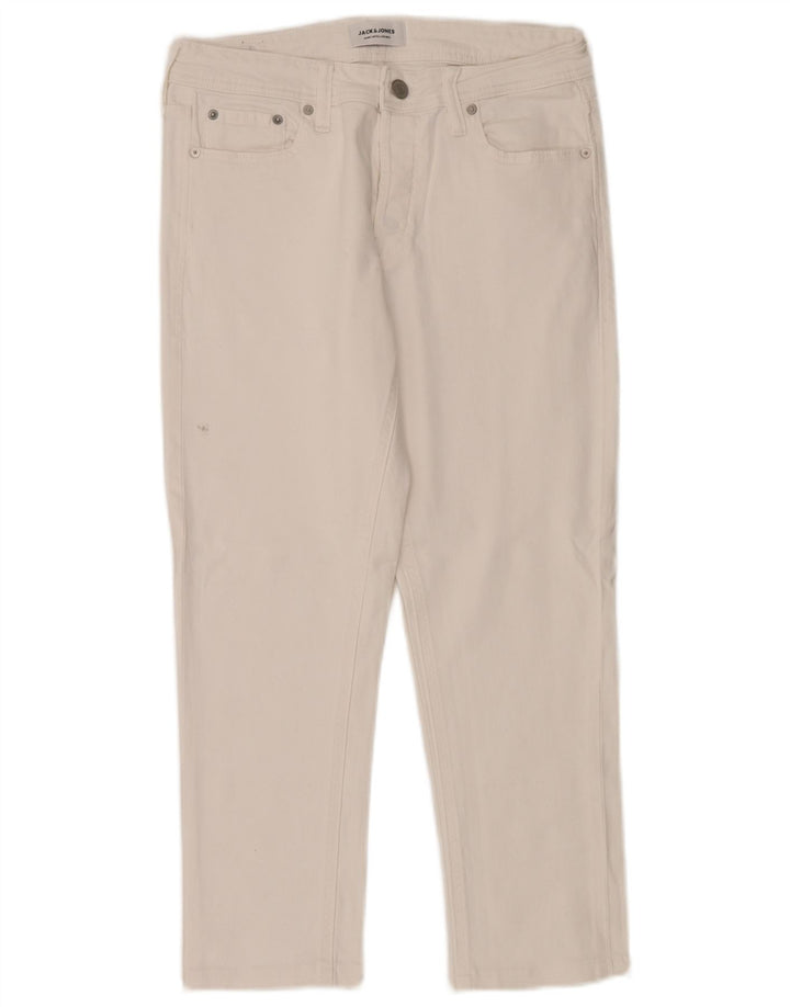 Jack & Jones Herre Slim Jeans W30 L26 Hvid Bomuld