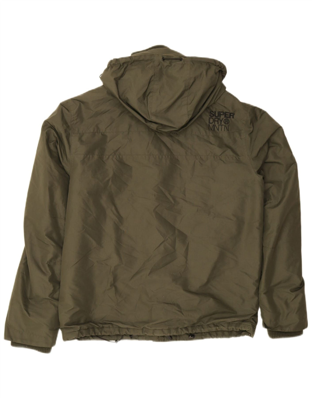 Superdry Windbreaker-jakke med hætte til mænd UK 38 Medium Khaki