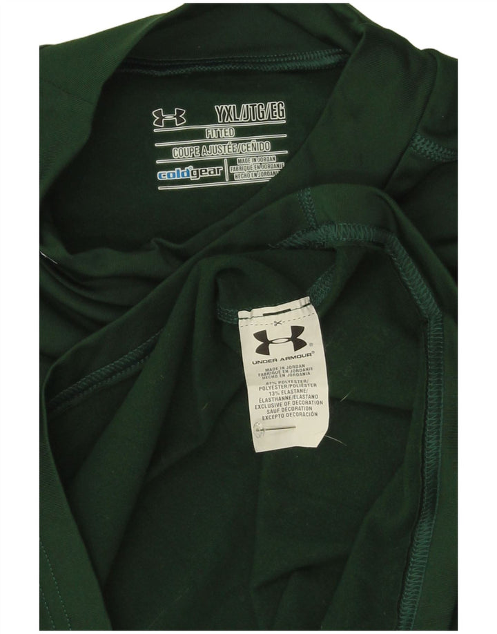 Under Armour Boys Cold Gear Top Langærmet 13-14 år XL Grøn Polyester