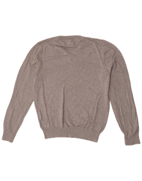 Marks & Spencer Herre V-hals sweater Medium Grey Flecked Bomuld