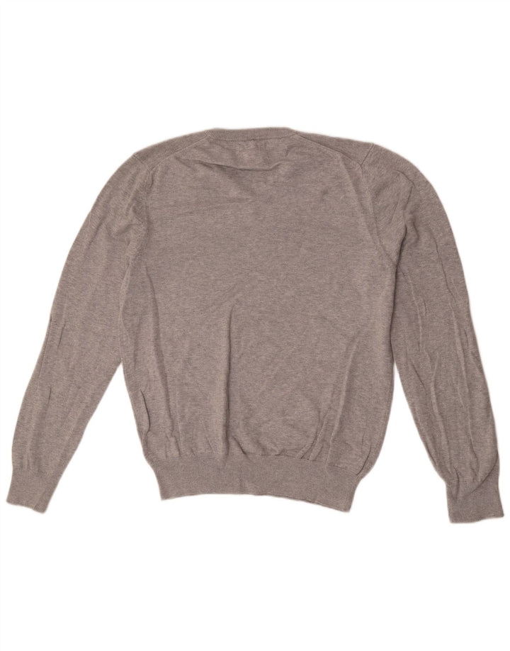 Marks & Spencer Herre V-hals sweater Medium Grey Flecked Bomuld