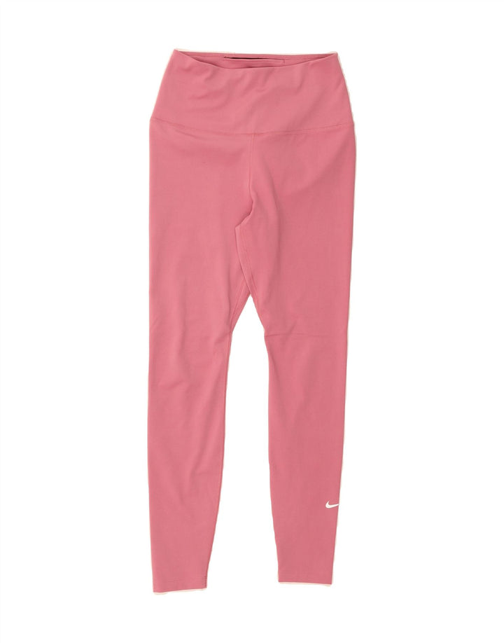 NIKE Womens Dri Fit Leggings UK 10 Small  Pink Polyester Vintage Nike and Second-Hand Nike from Messina Hembry 