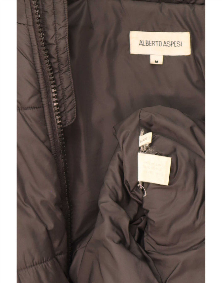 Alberto Aspesi Herre polstret jakke UK 38 Medium Grå Nylon
