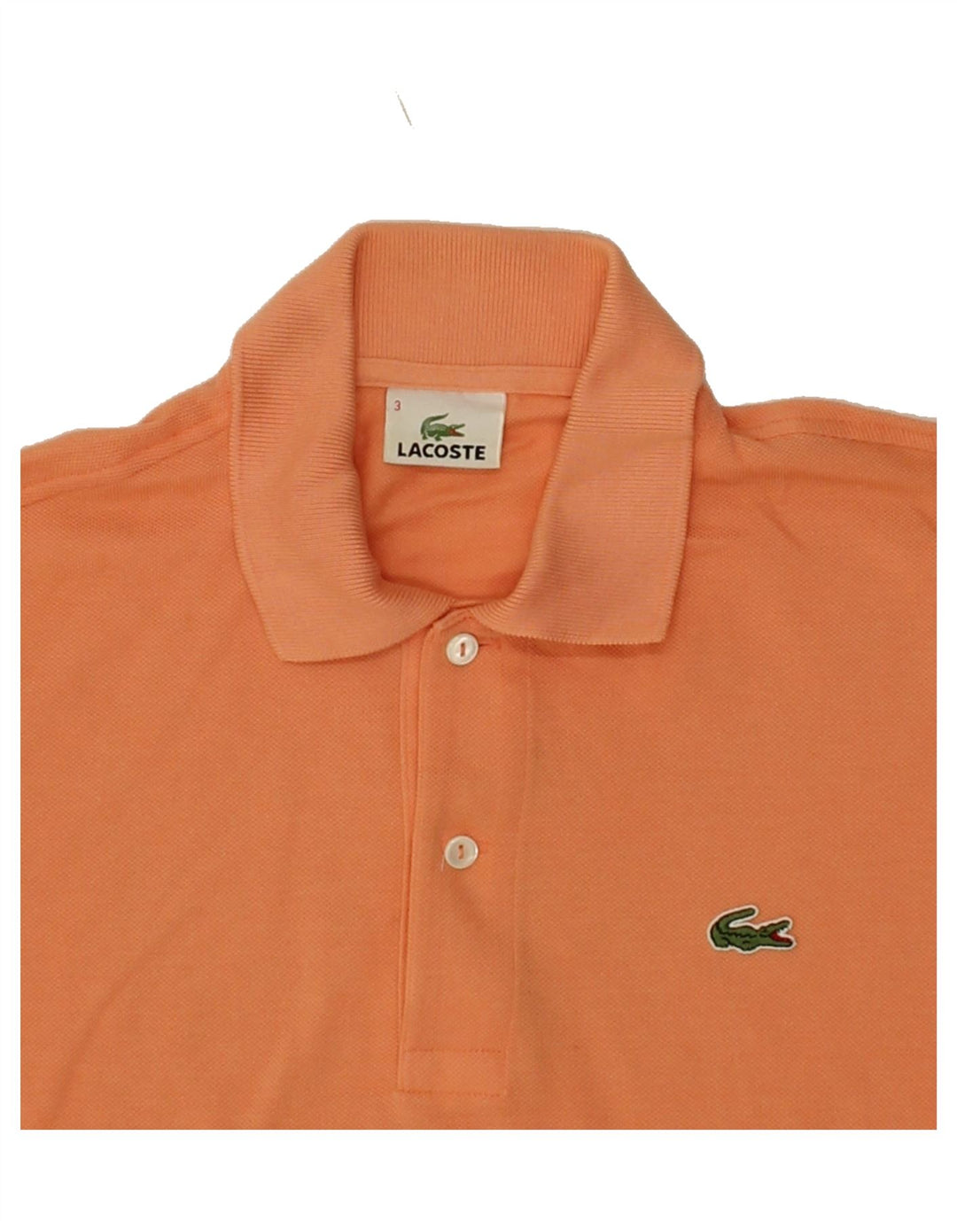 LACOSTE Mens Polo Shirt Size 3 Small Orange Cotton Vintage Lacoste and Second-Hand Lacoste from Messina Hembry 