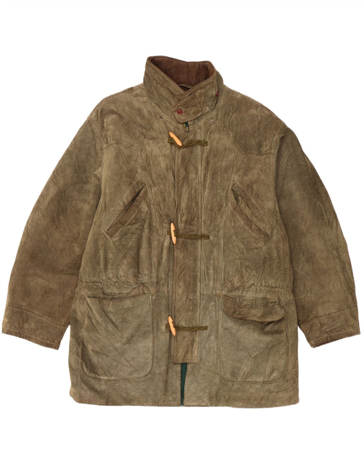 Vintage Dame Ruskind Duffle Coat UK 42 XL Khaki