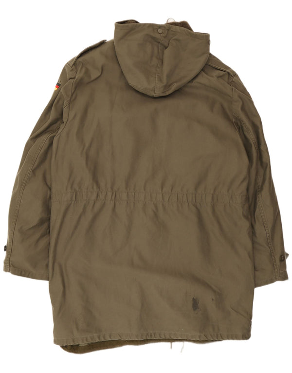 Vintage Herre Military Hooded Parka Jacket UK 40 Large Khaki