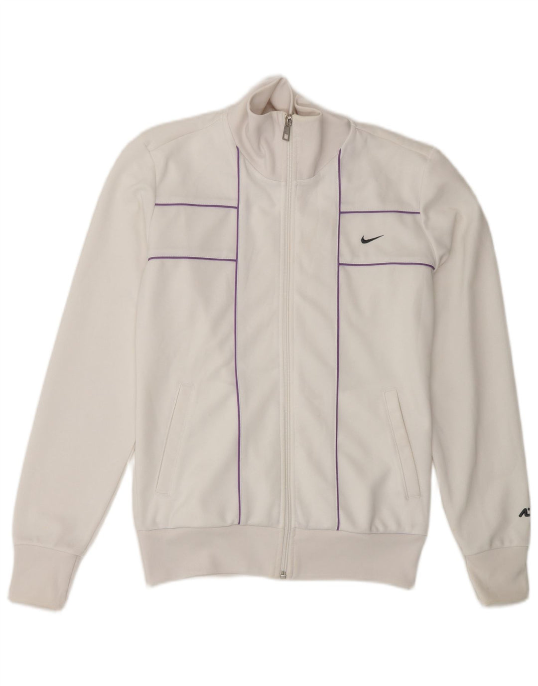 Nike træningsdragt topjakke til kvinder UK 8/10 Lille hvid polyester
