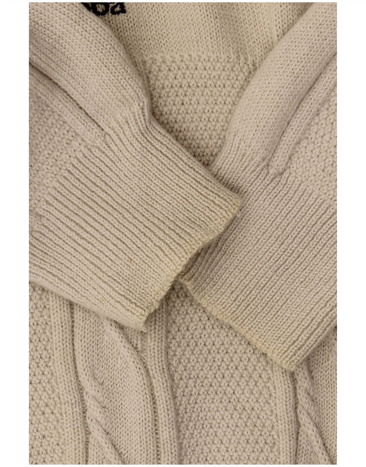 KAPPA Herre grafisk rund hals sweater stor beige