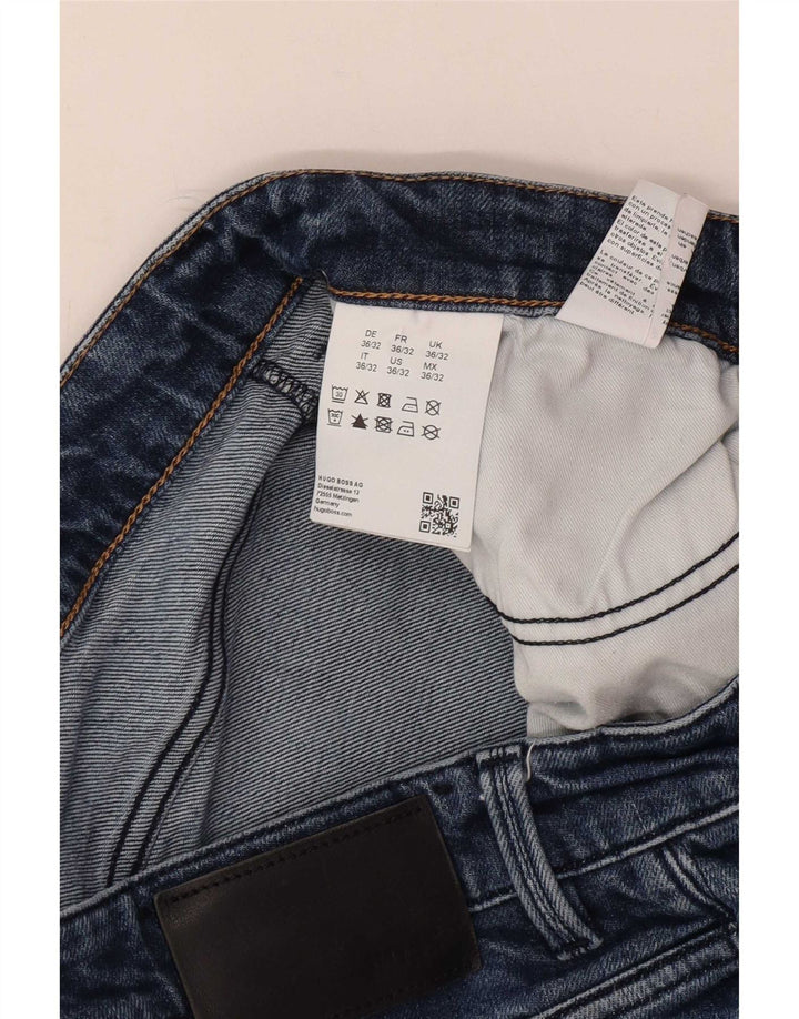 Hugo Boss Herre Slim Jeans W36 L32 Blå Bomuld