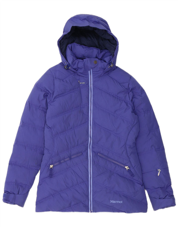 Marmot Womens 700 Fill hættepolstret jakke UK 6 XS Blue Polyester