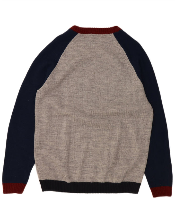 LE SHARK Herre Boat Neck Jumper Sweater Stor Grå Colourblock Akryl