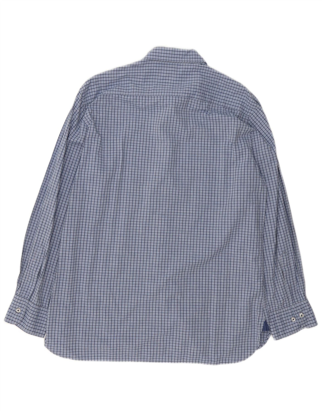 Massimo Dutti Herre Casual Fit skjorte Stor blå ternet bomuld