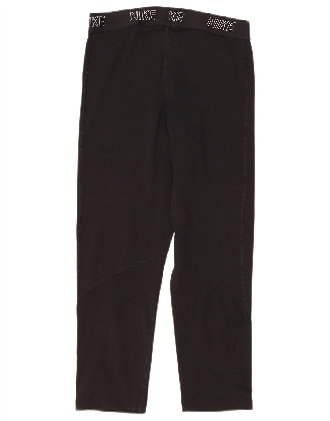 Nike Dame Dri Fit Grafiske Capri Leggings UK 12 Medium Sort