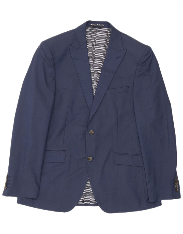 Marks & Spencer Herre skræddersyet 2-knaps blazerjakke UK 42 Large Navy Blue