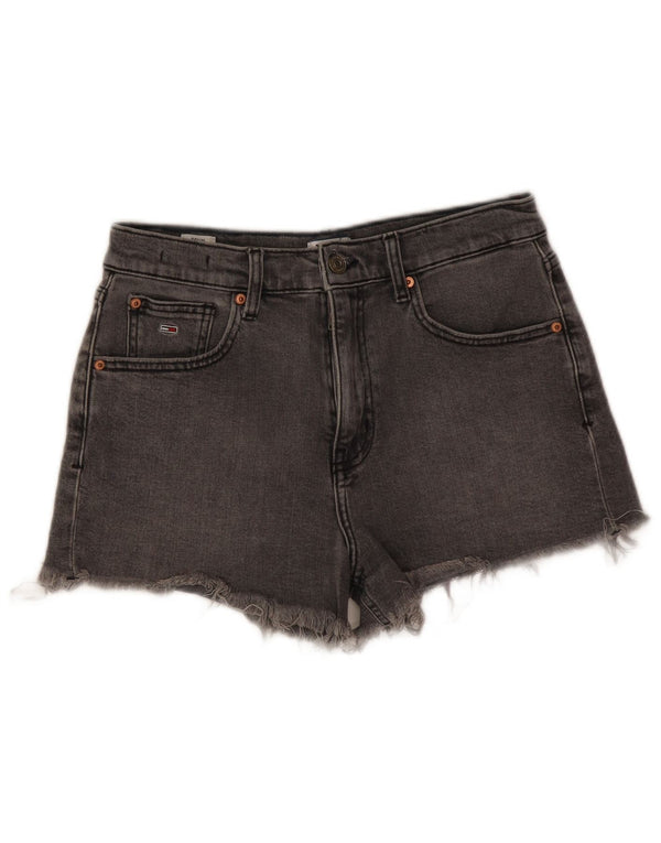 Tommy Hilfiger Dame Denim Shorts W27 Små Grå Bomuld
