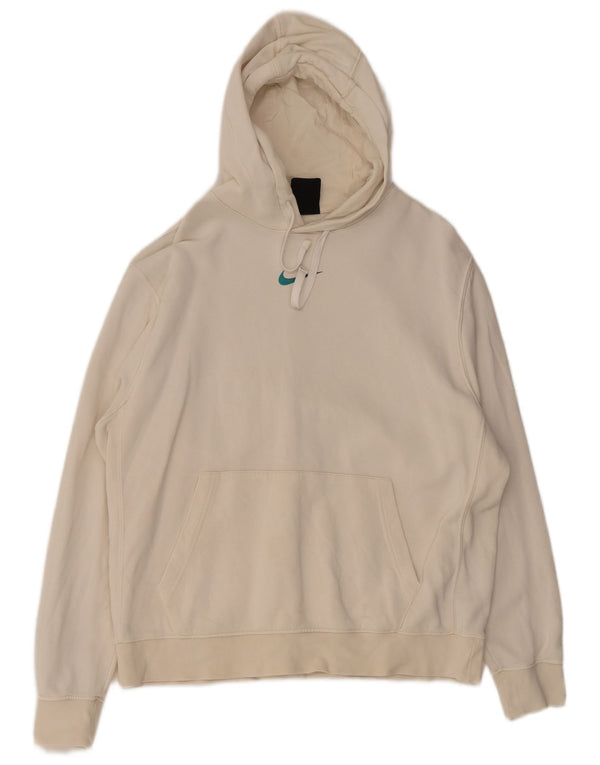 Nike Herre Grafisk Standard Fit hættetrøje Jumper Large Off White Bomuld