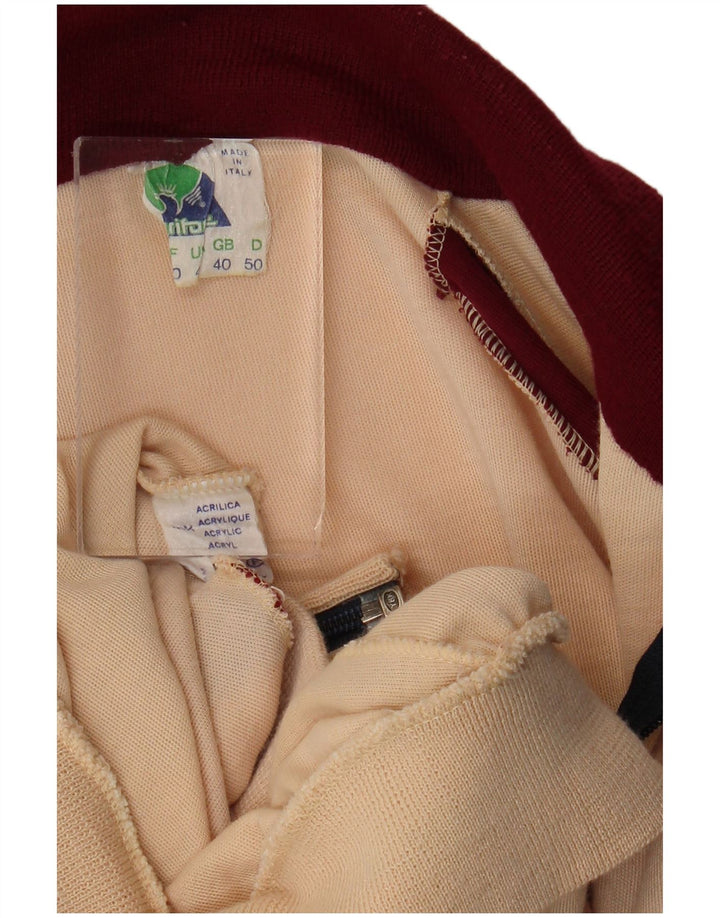 Vintage hel træningsdragt til kvinder EU 40 Medium Burgundy Colourblock Retro