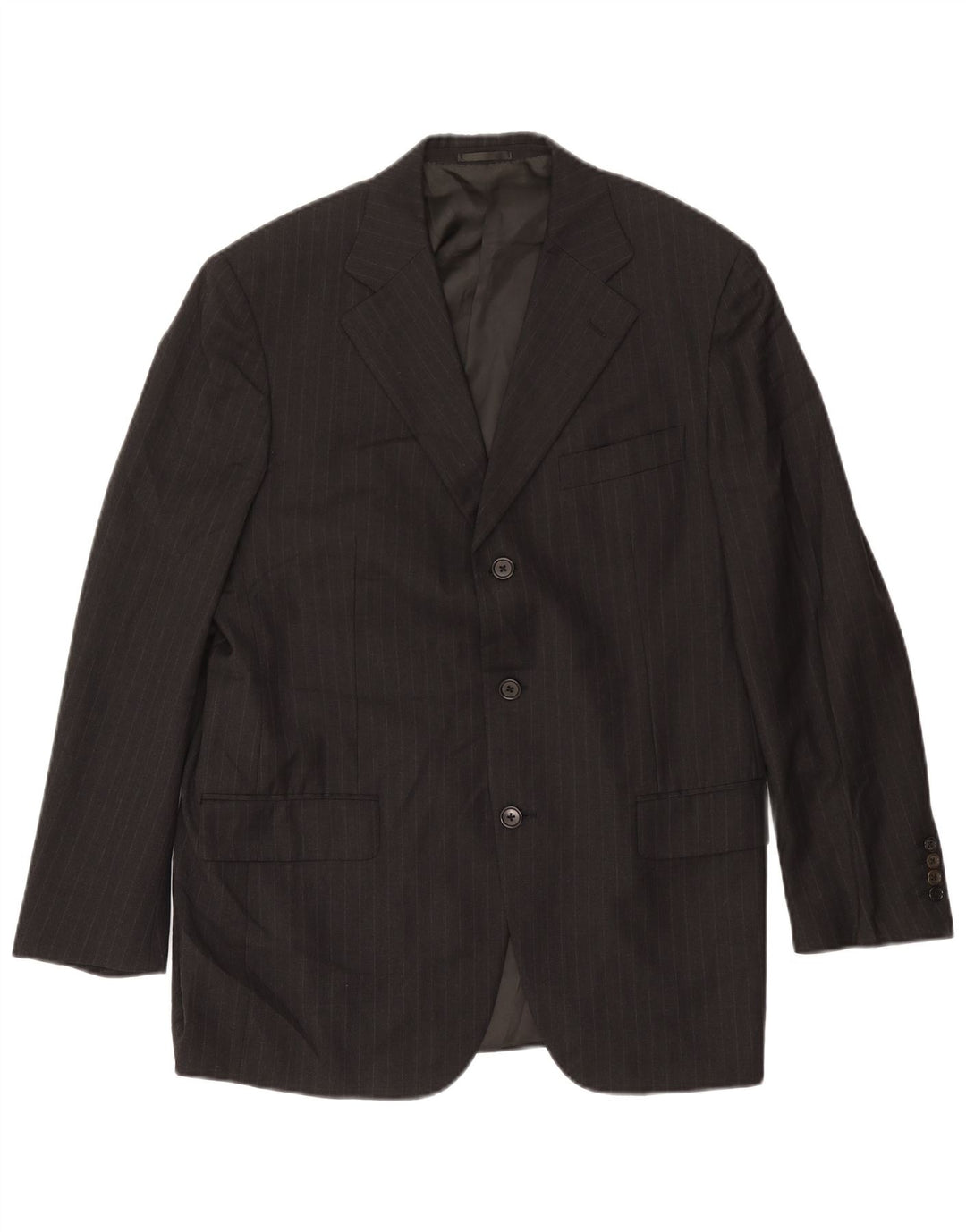 Burberry Herre 3-knaps blazerjakke str. 50 Mellemgrå nålestribet uld