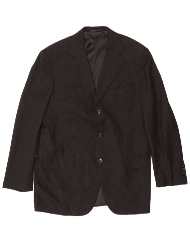 Burberry Herre 3-knaps blazerjakke str. 50 Mellemgrå nålestribet uld