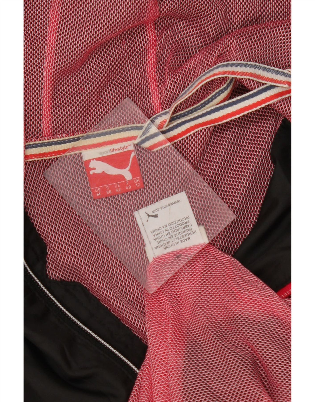 PUMA Regnjakke med hætte til kvinder UK 12 Medium Sort