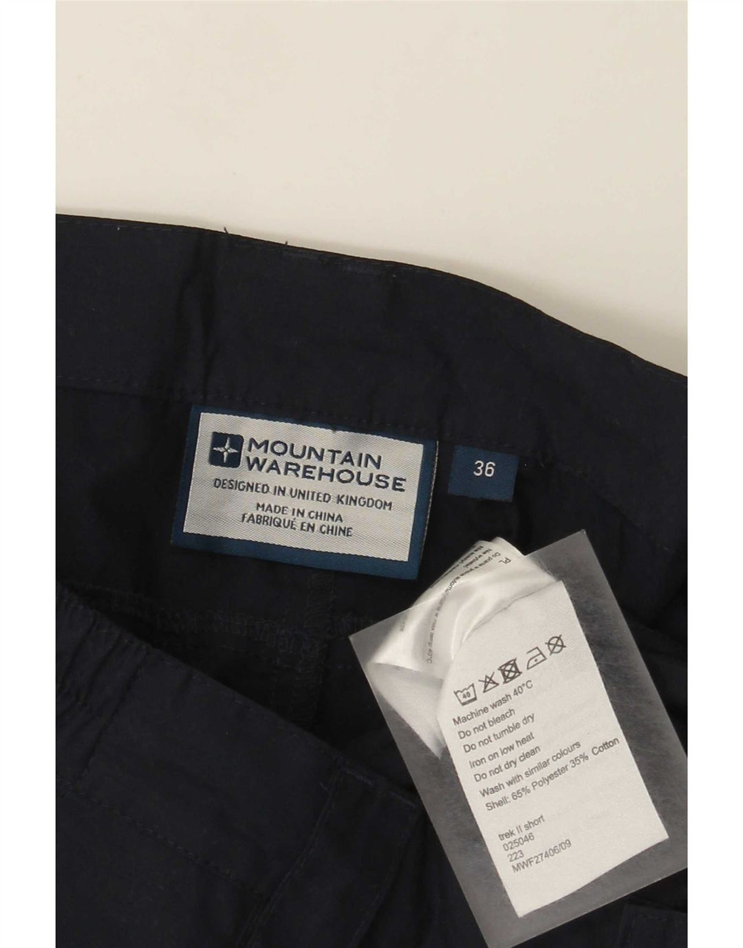 Mountain Warehouse Herre Cargo Shorts Large W36 Navy Blue Polyester