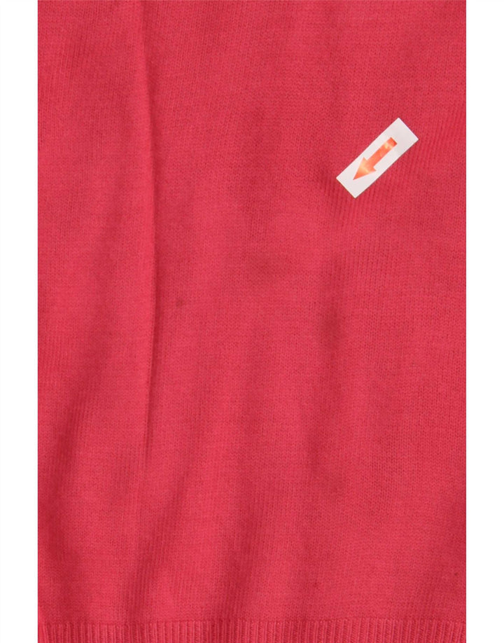Marks & Spencer Dame V-hals sweater UK 8 Small Pink Acryl