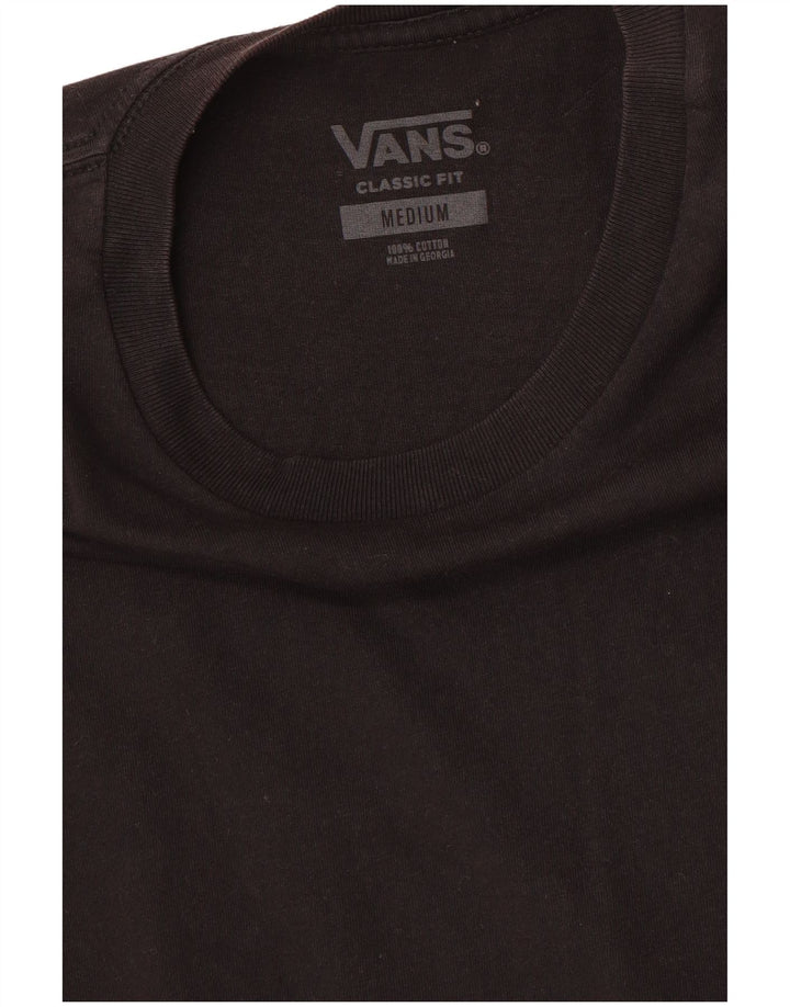 VANS Herre Classic Fit T-Shirt Top Medium Sort Bomuld