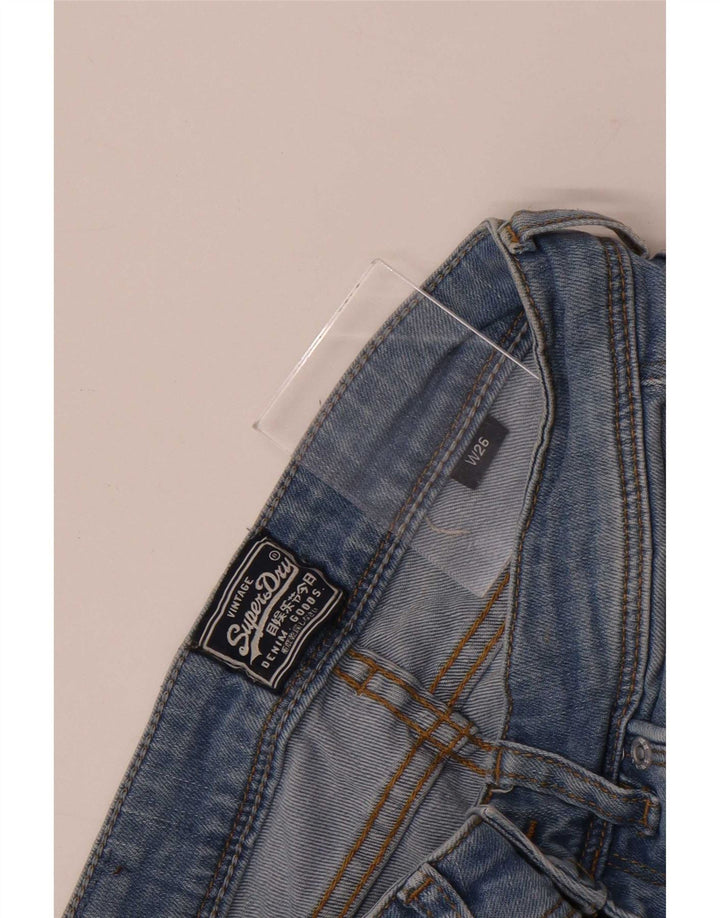 Superdry Distressed Denim Shorts til kvinder W26 Small Blue