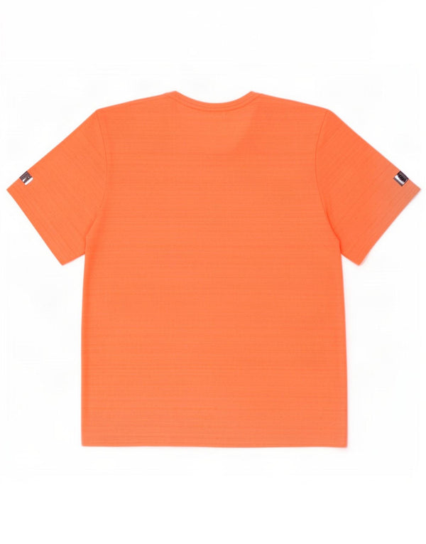 Nike Mens Dri Fit T-Shirt Top Small Orange Pinstripe