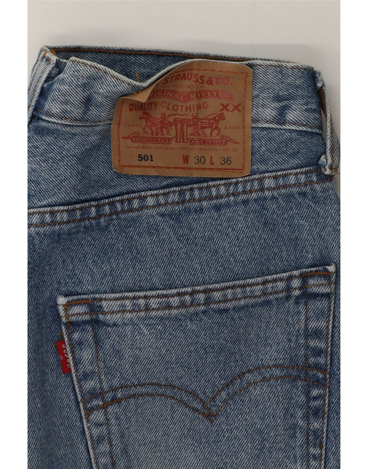 Levi's Herre 501 Straight Jeans W30 L32 Blå Bomuld