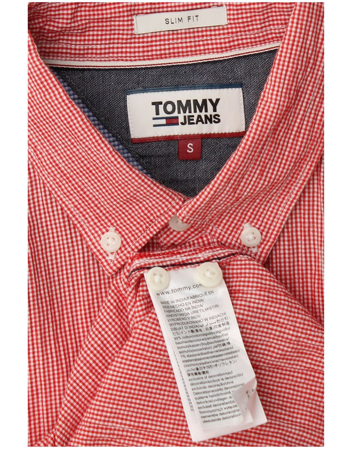 TOMMY HILFIGER Slim Fit skjorte til mænd Lille rødstribet bomuld