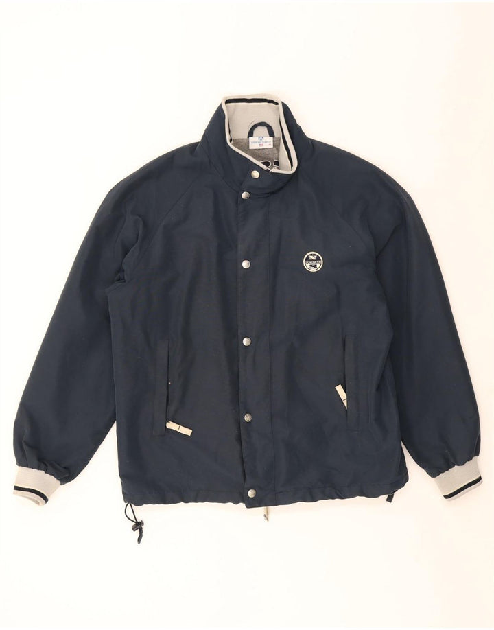 North Sails Herre Bomber Jacket UK 38 Medium Navy Blue Colourblock Cotton