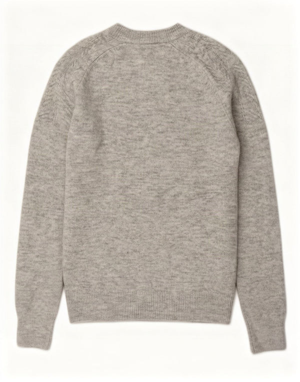 Marks & Spencer Dame Boat Neck Jumper Sweater UK 6 XS Grå Flecked