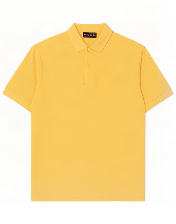 Pierre Cardin Herre poloshirt IT 48 Medium Gul Bomuld