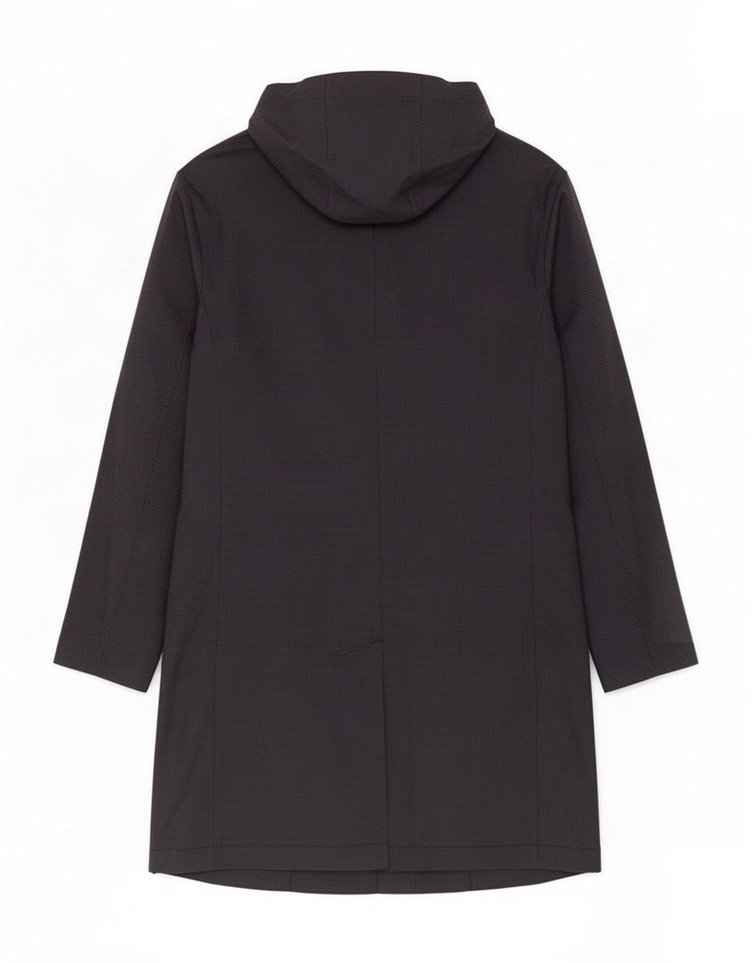 Zara Herre Hooded Overcoat UK 40 Large Black Houndstooth Polyester