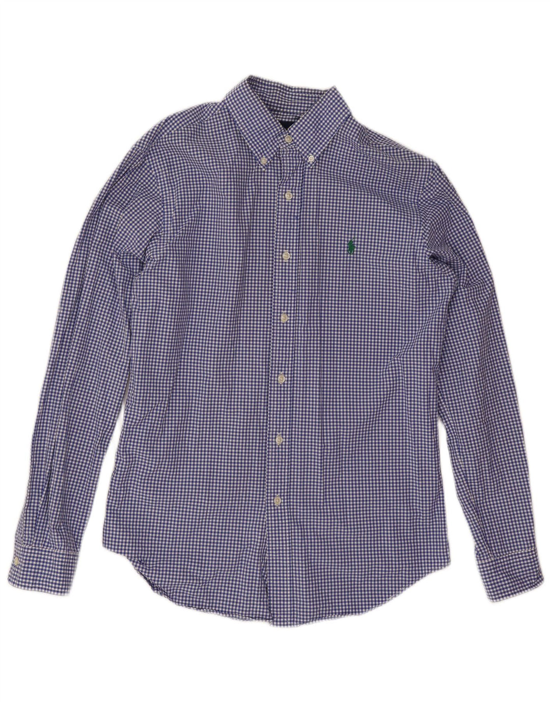 Ralph Lauren Herre Slim Fit skjorte Medium Blue Gingham Cotton