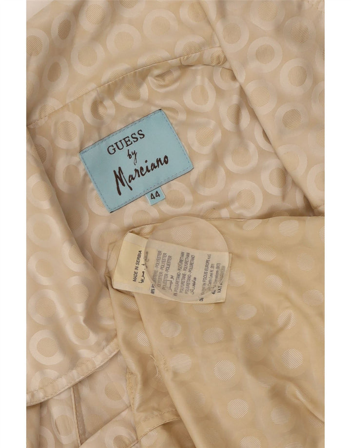 Guess By Marciano Womens Pea Coat IT 44 Medium Beige Geometrisk Polyester
