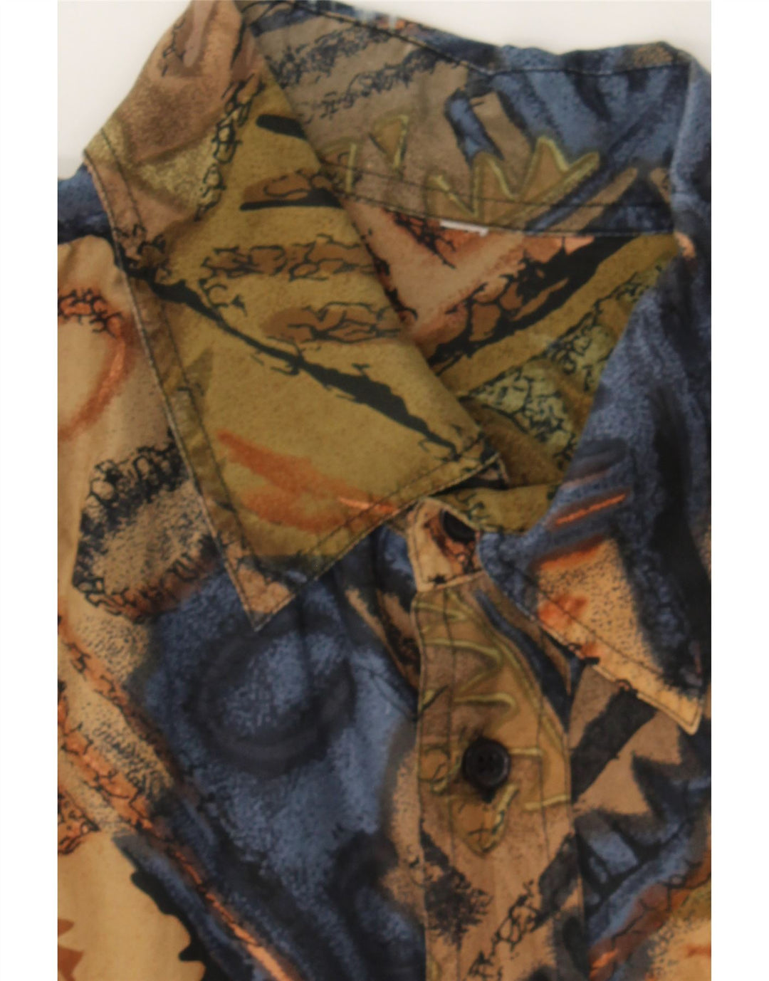 VINTAGE Mens Abstract Pattern Shirt Large Brown Vintage Vintage and Second-Hand Vintage from Messina Hembry 