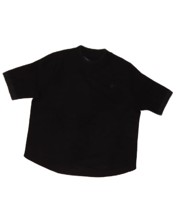 Zara Dame Kortærmet Jumper Sweater UK 10 Lille Sort