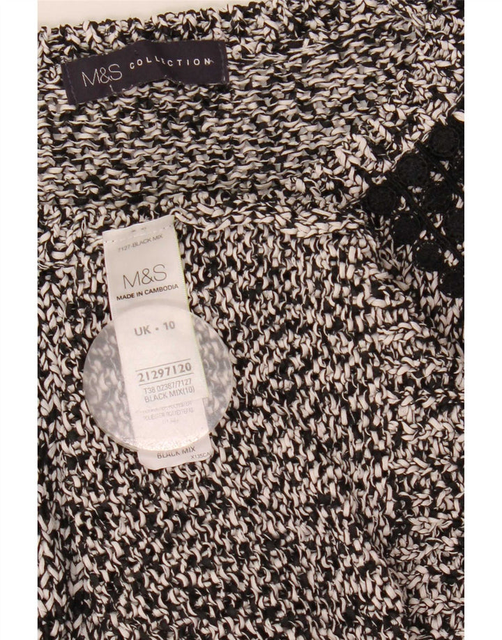 Marks & Spencer Dame Boat Neck Jumper Sweater UK 10 Small Grey Flecked