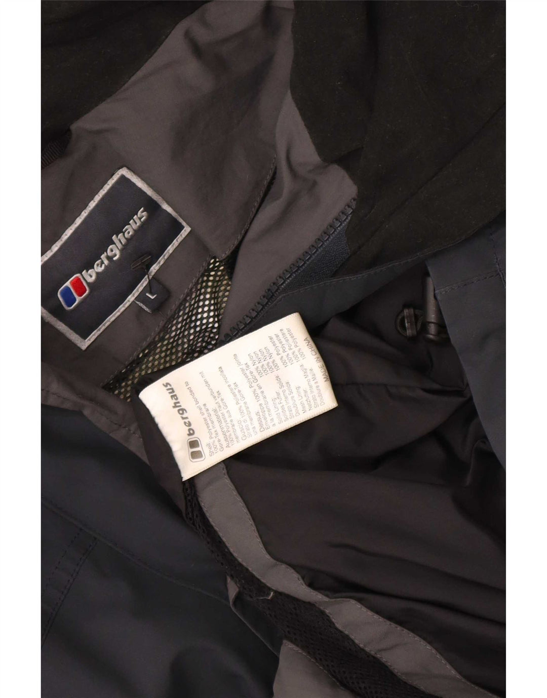 Berghaus Regnjakke med hætte til mænd UK 40 Stor marineblå polyester