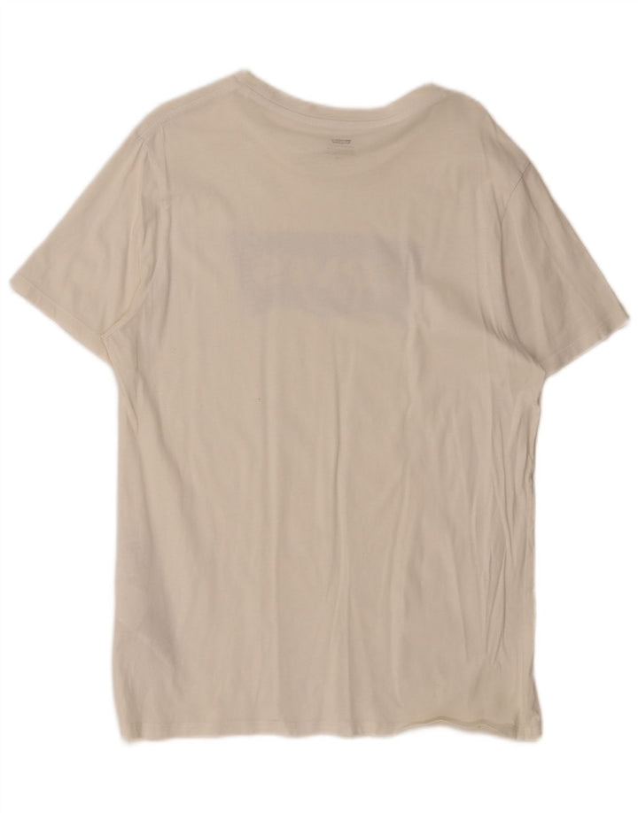Levi's Herre grafisk T-shirt Top Stor hvid bomuld