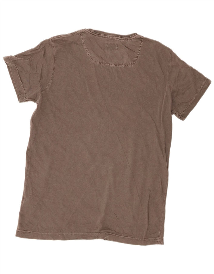 Diesel Herre grafisk T-shirt Top mellemgrå bomuld