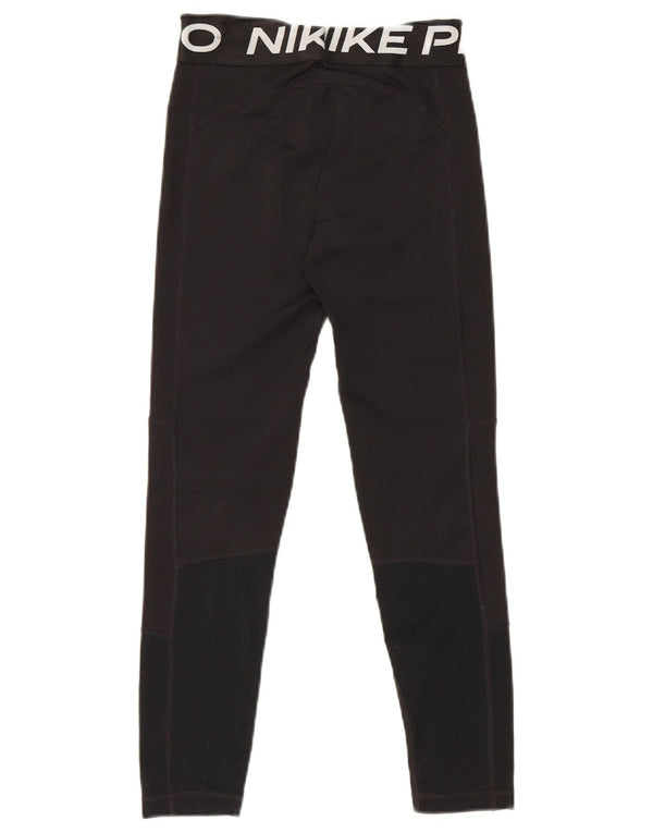 Nike Boys Dri Fit grafiske leggings 10-11 år Medium Sort Colourblock