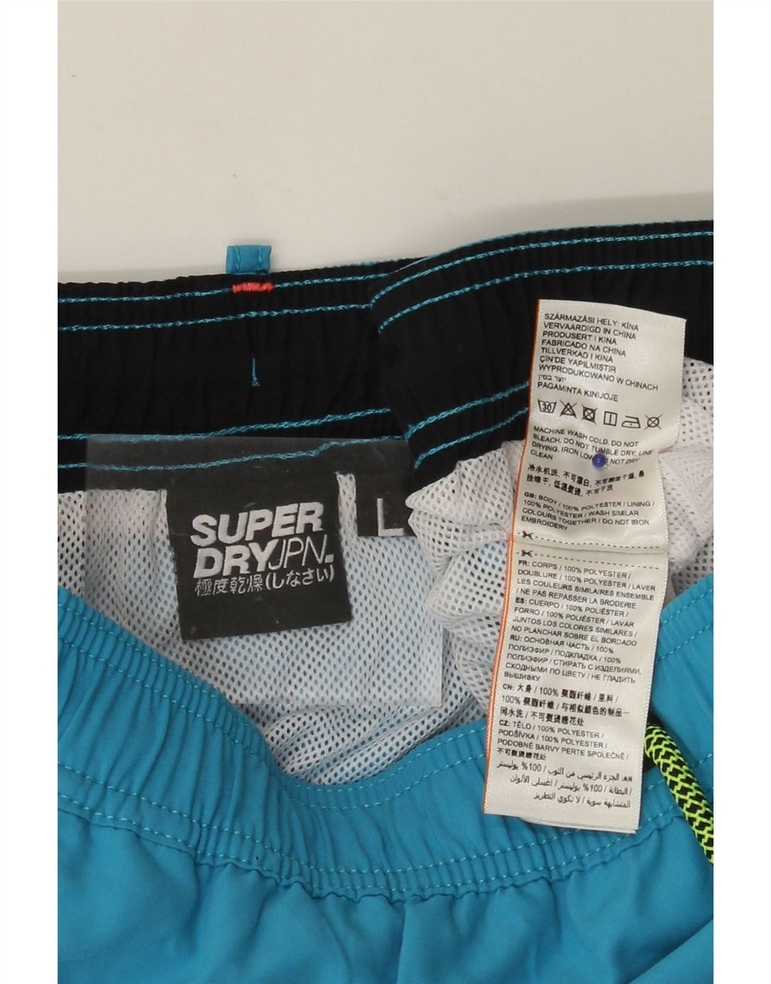 SUPERDRY Badeshorts til mænd store blå polyester
