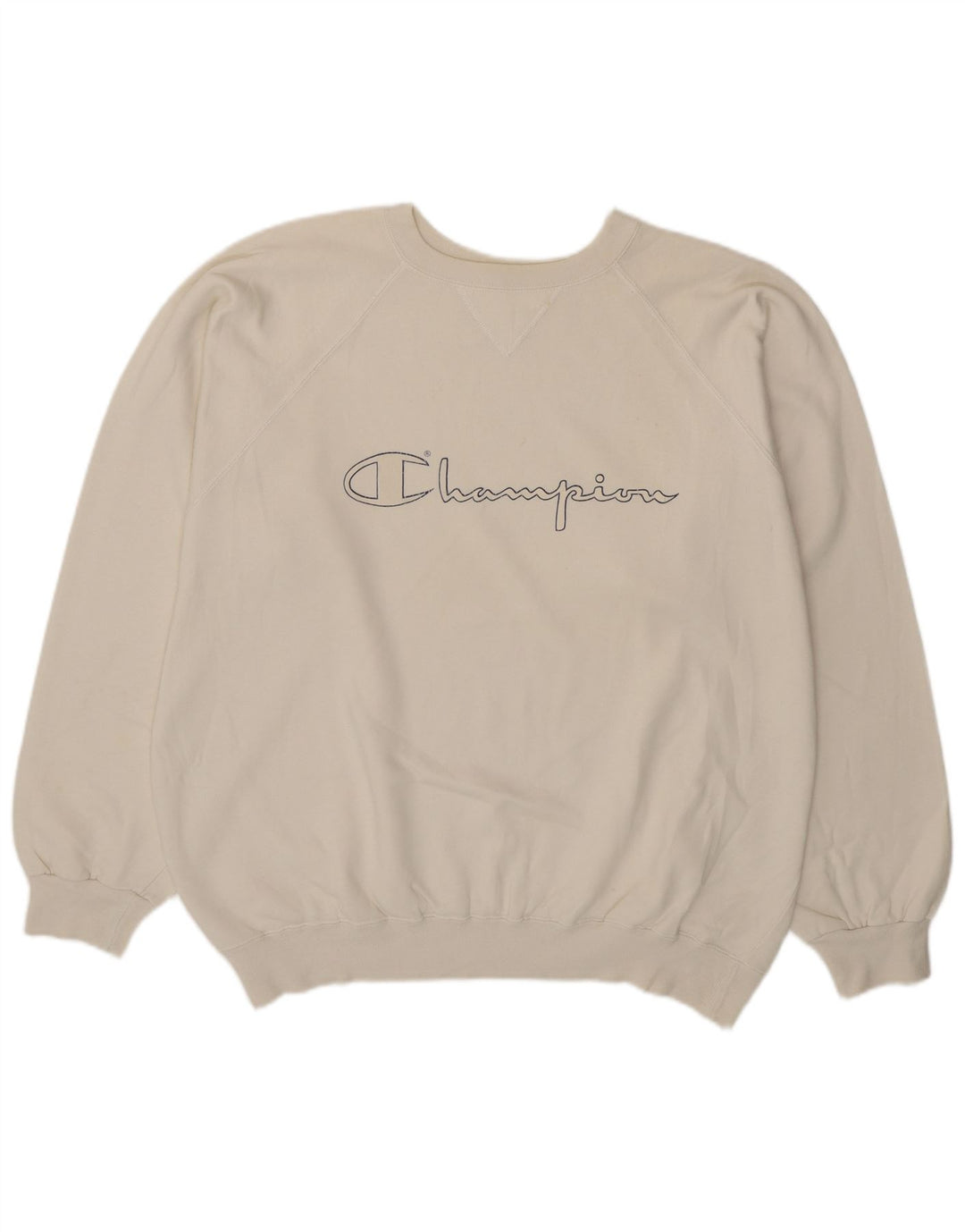 Champion Herre Grafisk Sweatshirt Jumper XL Hvid Bomuld