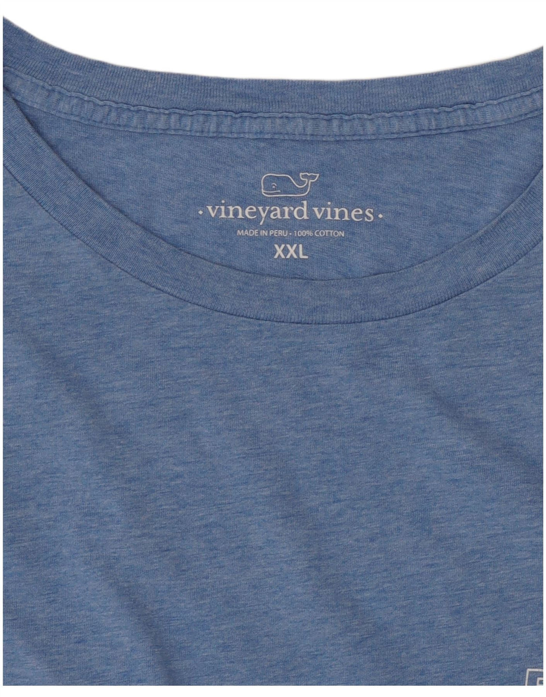 VINEYARD VINES Herre Grafisk T-Shirt Top 2XL Blå Bomuld