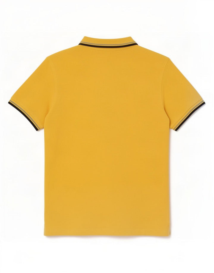 Lotto Herre Polo Shirt Medium Gul Stribet