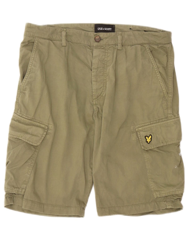 Lyle & Scott Herre Cargo Shorts W33 Medium Khaki Bomuld