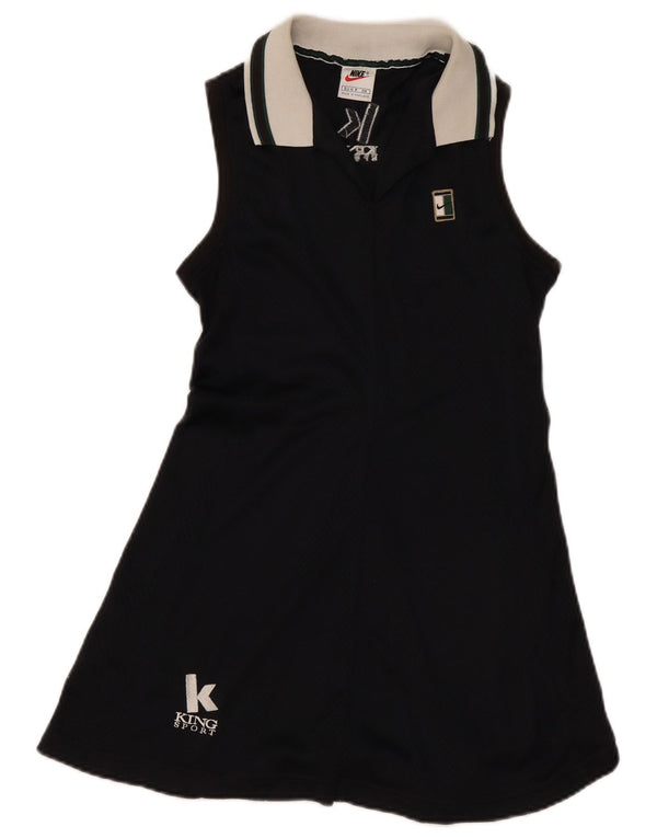 Nike Dame Tennis Dress US 4/6 Small Black Colourblock Nylon